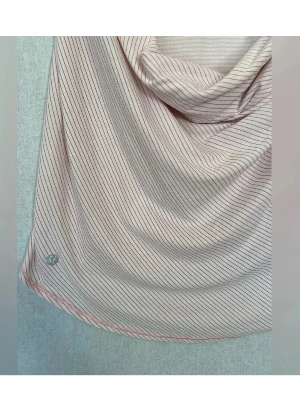 lululemon athletica Light Pink Tank Top with Grey Patterned Strappy Back